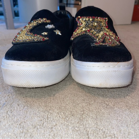 Sam Edelman Leila 2 Star and Moon Embellished Velvet Shoes - Picture 5 of 10